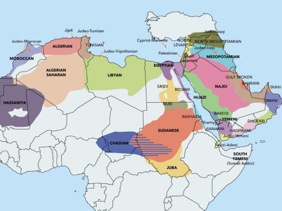 Carte des dialectes arabes