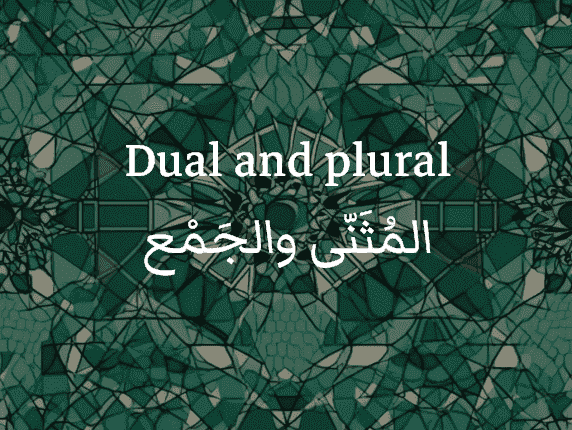 Dual and plural in Arabic (المُثَنّى والجَمْع)